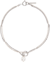 JUSTINE CLENQUET SILVER LAURA NECKLACE