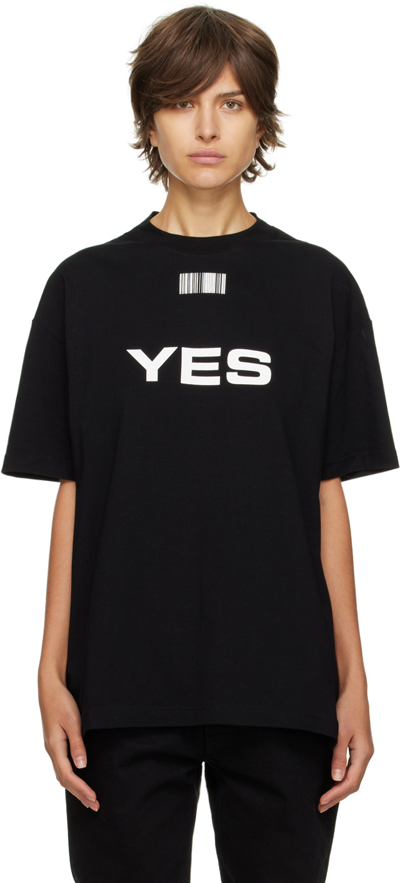 Vtmnts Black 'yes/no' T-shirt