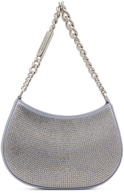 Lanvin Rhinestone-embellished Shoulder Bag In Silver