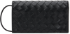 BOTTEGA VENETA BLACK WALLET ON STRAP BAG