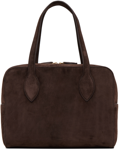 Khaite Maeve Suede Top-handle Bag In 214 Clay