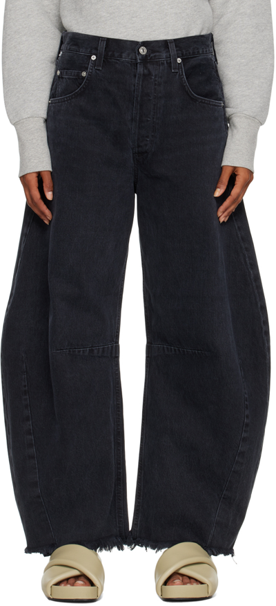 Citizens Of Humanity Black Horseshoe Jeans In Sonnet