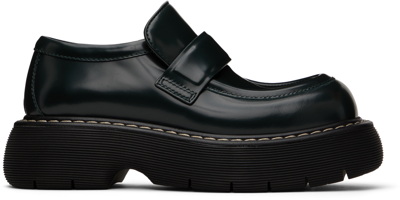 Bottega Veneta Black Swell Loafers In 4615 Inkwell