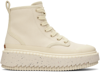 Chloé Lilli Ankle Boots Aus Canvas In 27j Milk