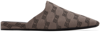 Balenciaga Cosy Bb Jacquard Canvas Slippers In 3020 Dark Mink Grey/