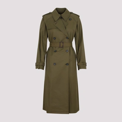 Nili Lotan Belted Trench-coat In Oli Olive Green