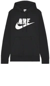 Nike Toddler Boys Sportswear Club Pullover Hoodie In Black & White