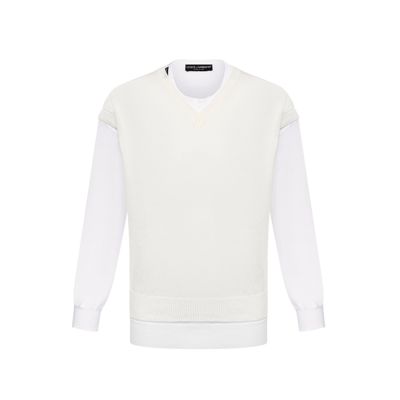 Dolce & Gabbana Viscose Yarn Jumper In White