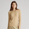 Polo Ralph Lauren Cable-knit Cashmere Sweater In Alabaster Pink
