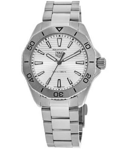 Pre-owned Tag Heuer Aquaracer Quartz White Dial Steel Men's Watch Wbp1111.ba0627