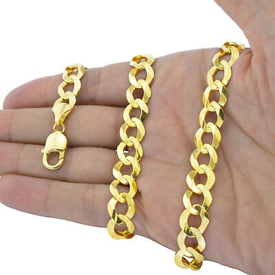 Pre-owned Nuragold 14k Yellow Gold Solid 11.5mm Wide Mens Curb Cuban Chain Link Necklace 20"-30"