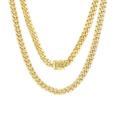 Pre-owned Nuragold 14k Yellow Gold Mens 6.5mm Miami Cuban Link Chain Italian Necklace Box Clasp 24"