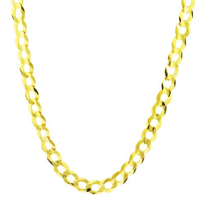 Pre-owned Nuragold Solid 14k Yellow Gold 7mm Cuban Curb Chain Link Mens Necklace Italian Made 30"