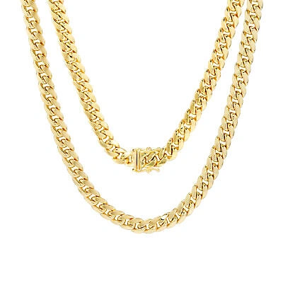 Pre-owned Nuragold 10k Yellow Gold Mens 6.5mm Miami Cuban Link Chain Pendant Necklace Box Clasp 28"