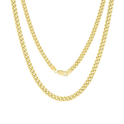 Pre-owned Nuragold 10k Yellow Gold Mens 4.5mm Miami Cuban Link Chain Pendant Necklace Lobster 28"