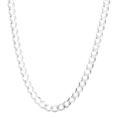 Pre-owned Nuragold Solid 10k White Gold 6mm Cuban Curb Chain Link Mens Necklace Italian Made 30"