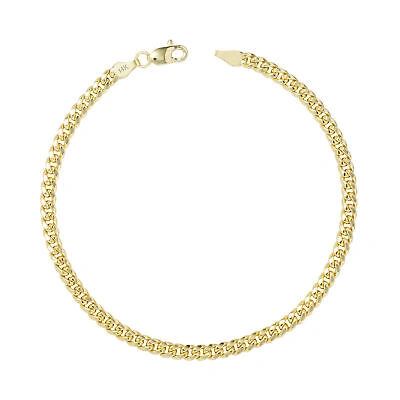 Pre-owned Nuragold 14k Yellow Gold 4mm Real Miami Cuban Link Chain Mens Bracelet Lobster Clasp 9"