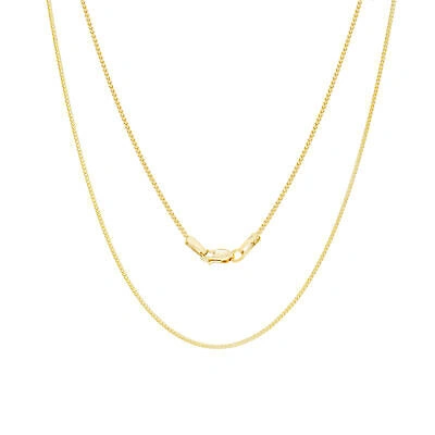Pre-owned Spiga 14k Yellow Gold Solid 1.2mm Mens Franco Wheat Diamond Cut Necklace Chain 30"