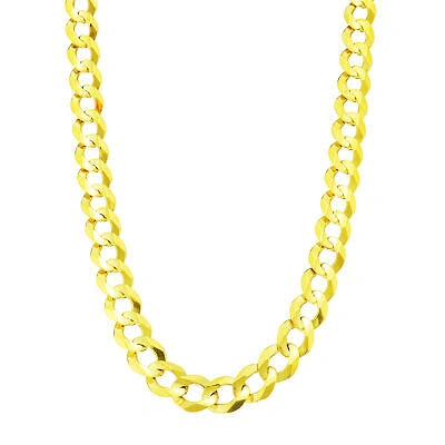 Pre-owned Nuragold Solid 14k Yellow Gold Mens 11.5mm Cuban Curb Chain Link Pendant Necklace 24"