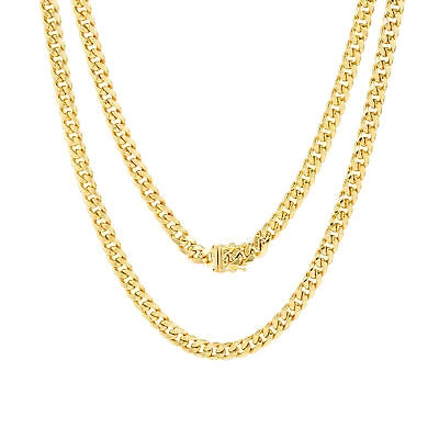 Pre-owned Nuragold 10k Yellow Gold Mens 5.5mm Miami Cuban Link Chain Pendant Necklace Box Clasp 28"