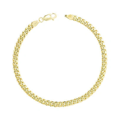 Pre-owned Nuragold 10k Yellow Gold 4.5mm Real Miami Cuban Link Chain Mens Bracelet Lobster Clasp 9"