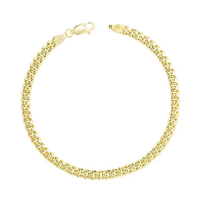 Pre-owned Nuragold 10k Yellow Gold 4.5mm Real Miami Cuban Link Chain Mens Bracelet Italian Made 9"