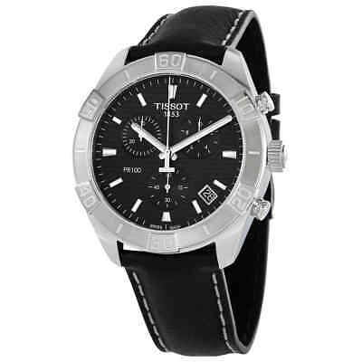 Pre-owned Tissot Pr100 Chronograph Quartz Black Dial Men's Watch T101.617.16.051.00