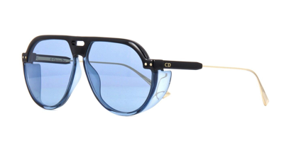 Pre-owned Dior Prada Pr 58zs Black/dark Grey (1ab-06l) Sunglasses In Blue