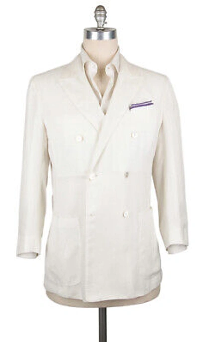 Pre-owned Sartorio Napoli $3000  White Solid Sportcoat - 40/50 - (sa1027172)