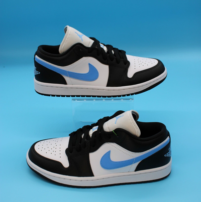 Pre-owned Jordan Size 10w-nike Air  1 Low Black University Blue White Low Top Sneakers 2021