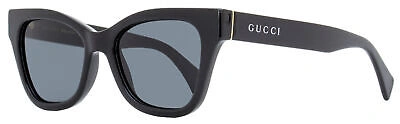 Pre-owned Gucci Rectangular Sunglasses Gg1133s 001 Black 52mm 1133 In Gray