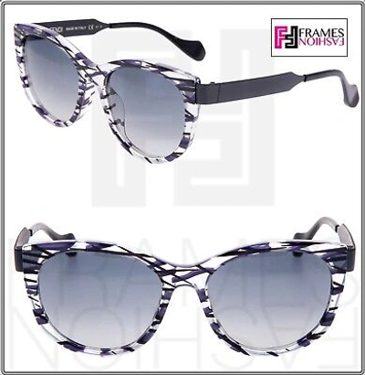 Pre-owned Fendi Thierry Lasry Sliky Ff0181s Matte Black Lilac Square Metal Sunglasses 0181 In Vgyvk