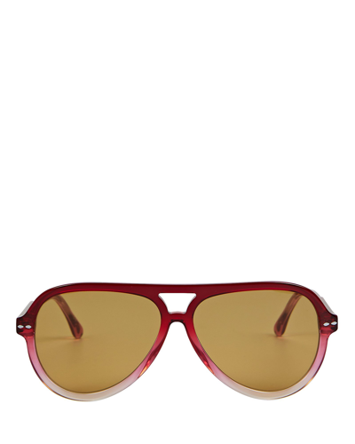 Isabel Marant Aviator-style Sunglasses, Sunglasses, Brown, Ombré Frame In Multi