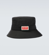 Kenzo Side Logo-patch Detail Bucket Hat In Black