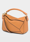 Loewe Puzzle Bag In Grain Leather In Caramel