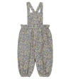BONPOINT BABY PAPAYE FLORAL dungarees