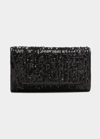 Akris Anouk Small Sequins Clutch Bag In Black Mettalic