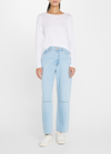 Majestic Merrow Soft Touch Boatneck Top In Blanc