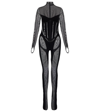 Wolford X Mugler Sheer Long-length Catsuit In Black