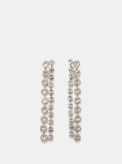 Isabel Marant Midnight Dancing Crystal-embellished Earrings In Silver