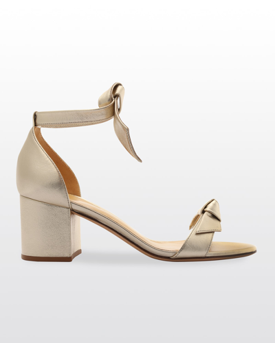 Alexandre Birman Clarita 60mm Block Sandals In Golden
