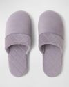 Barefoot Dreams Quilted Flat Slippers In Carbon