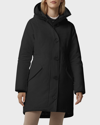 Canada Goose Rossclair Water Resistant 625 Fill Power Down Parka In Black