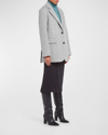Apparis Celine Button-up Blazer In Heather Grey