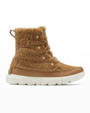 Sorel Explorer Ii Joan Insulated Lace-up Boot In Delta Fawn
