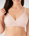 Wacoal Softly Styled Lace-trim Contour Bra In Rose Dust