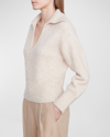 Vince Brushed Alpaca Wool Blend Sweater In Sand Dune