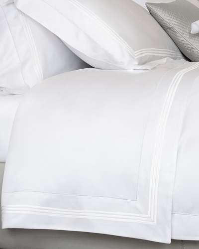 Signoria Firenze Granduca 600 Thread Count King Flat Sheet In White/white