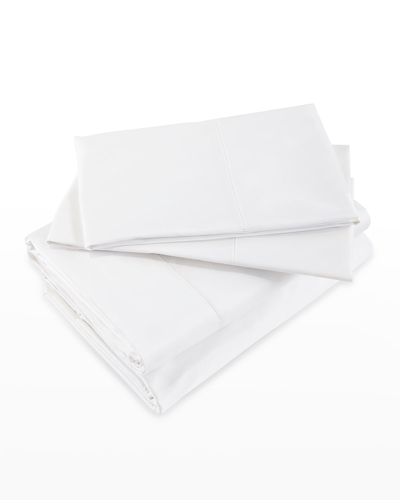 Signoria Firenze Nuvola Percale 600 Thread Count Queen Sheet Set In White