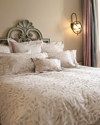 Signoria Firenze Argentario 500 Thread Count Jacquard King Duvet Cover In Pink/khaki